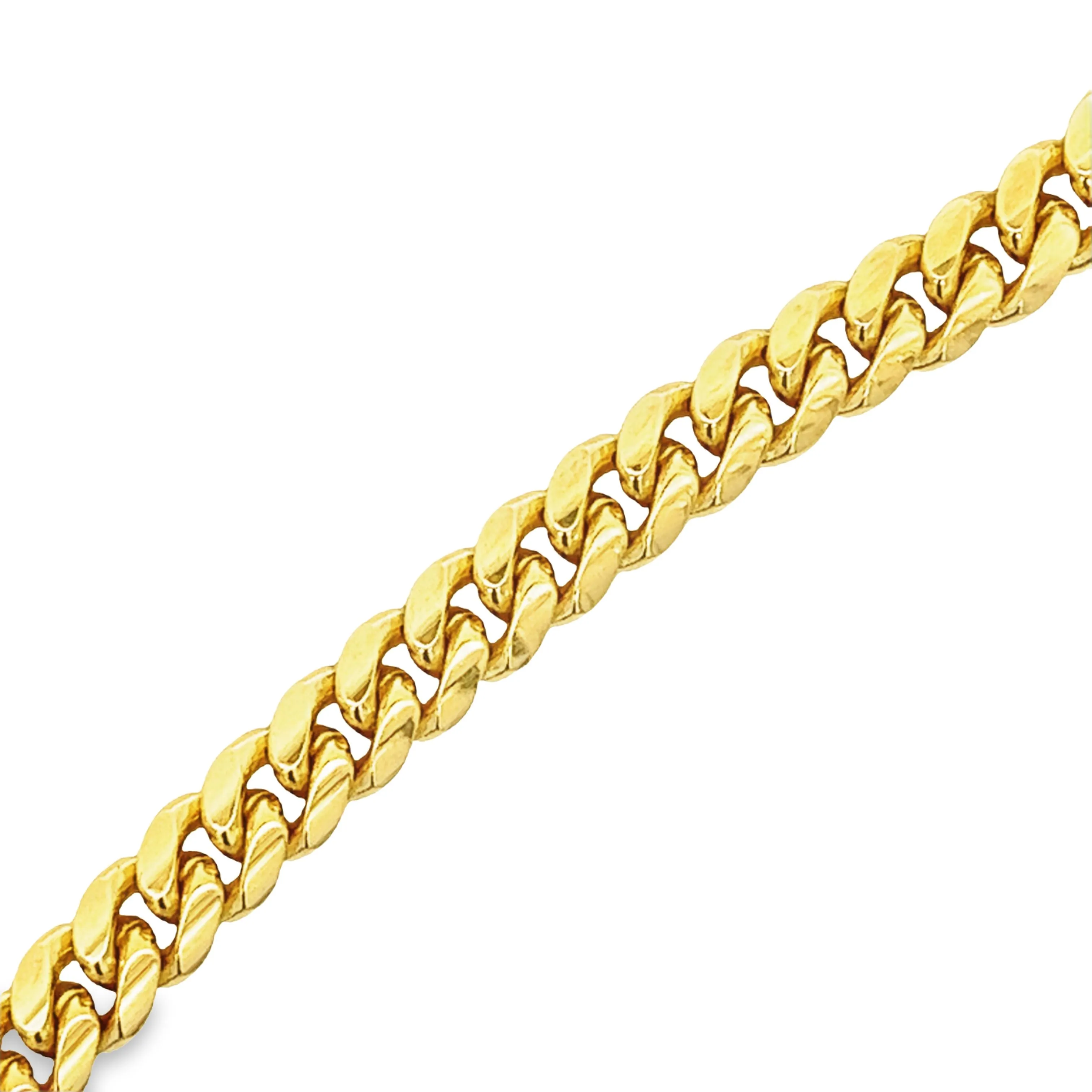 10k Yellow Gold Mens Link Bracelet