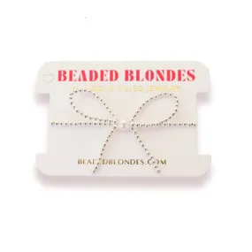 Beaded Blondes | Silver Bow Bracelet