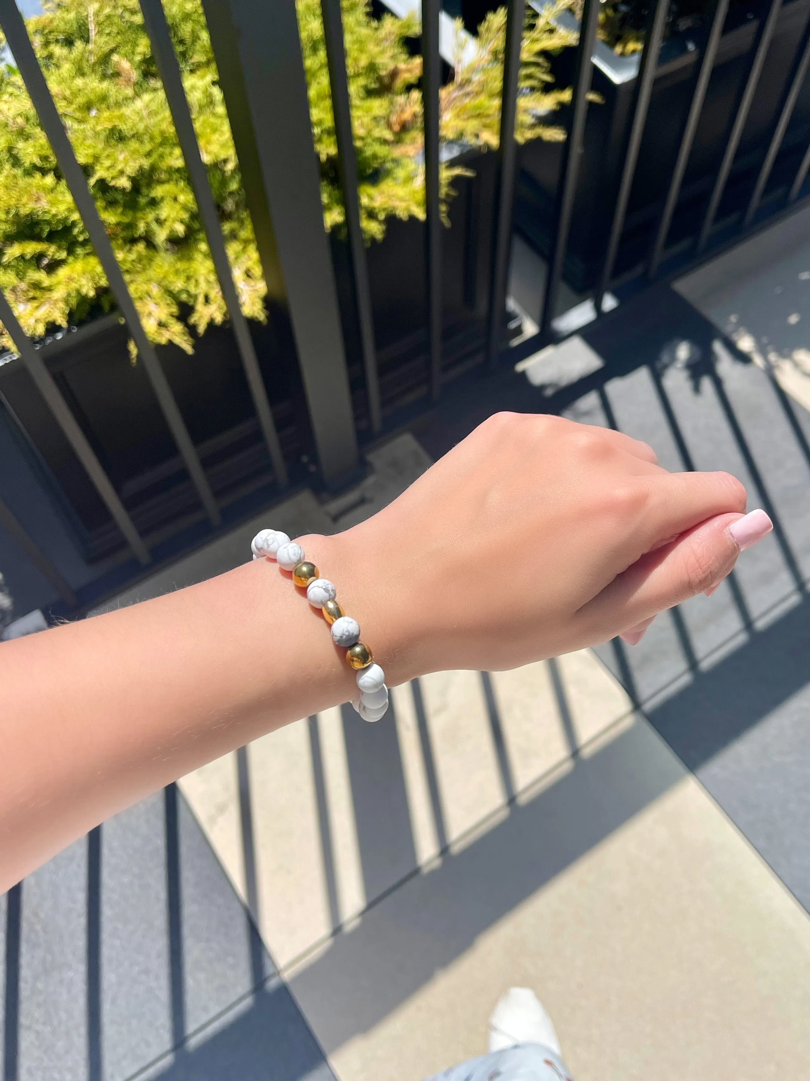 Beaded Howlite Bracelet