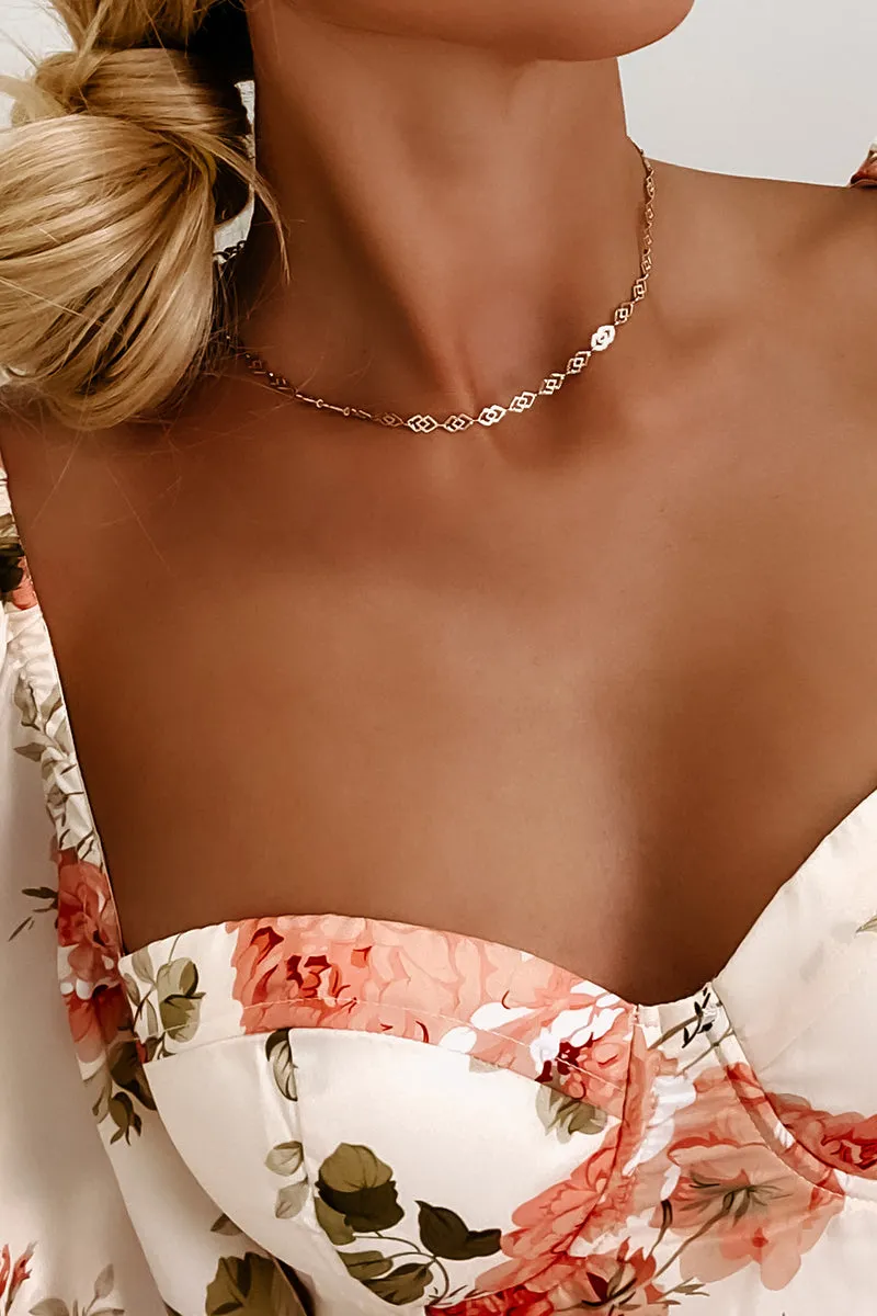 Blooming Potential Choker Necklace (Gold)