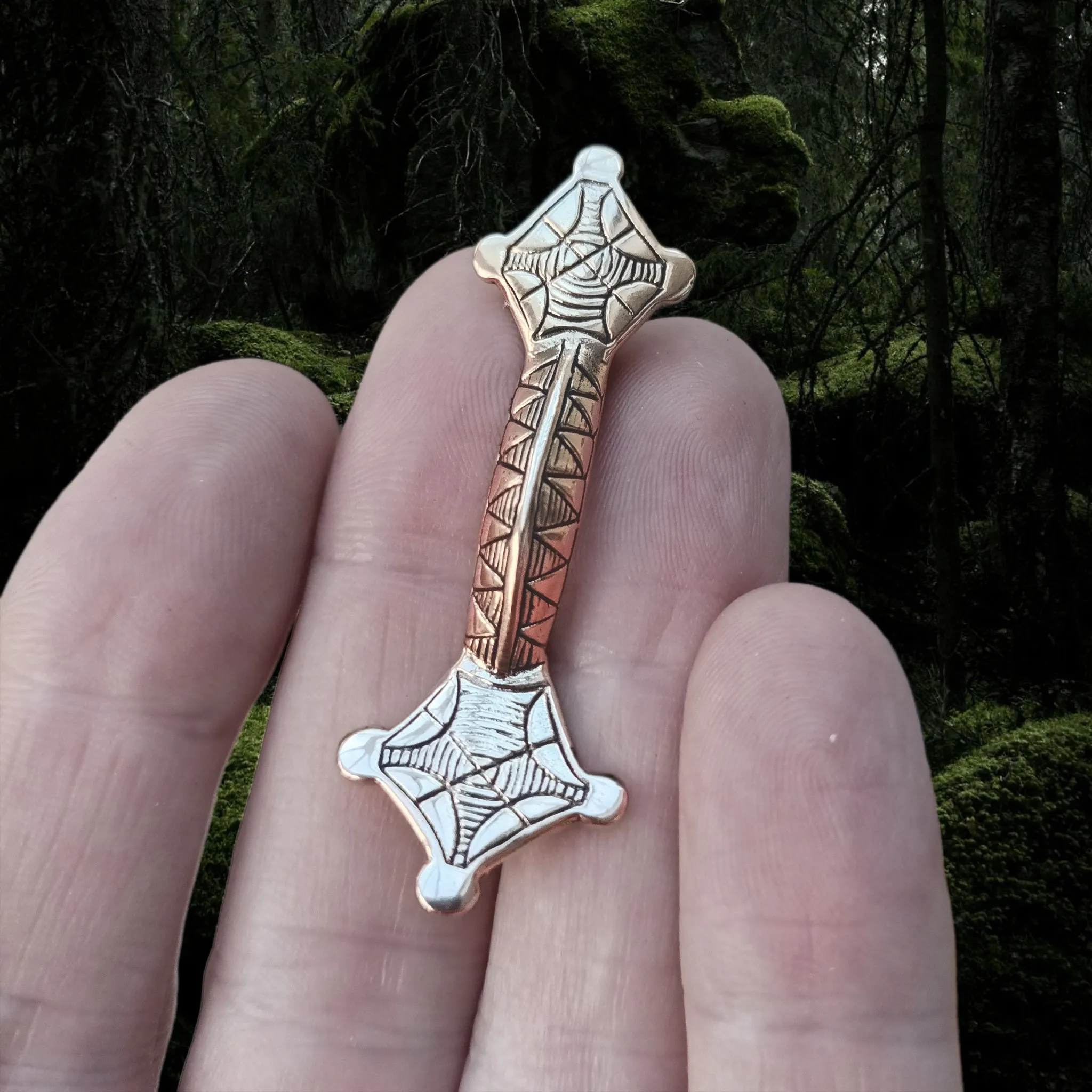 Bronze Viking Mirror Brooch
