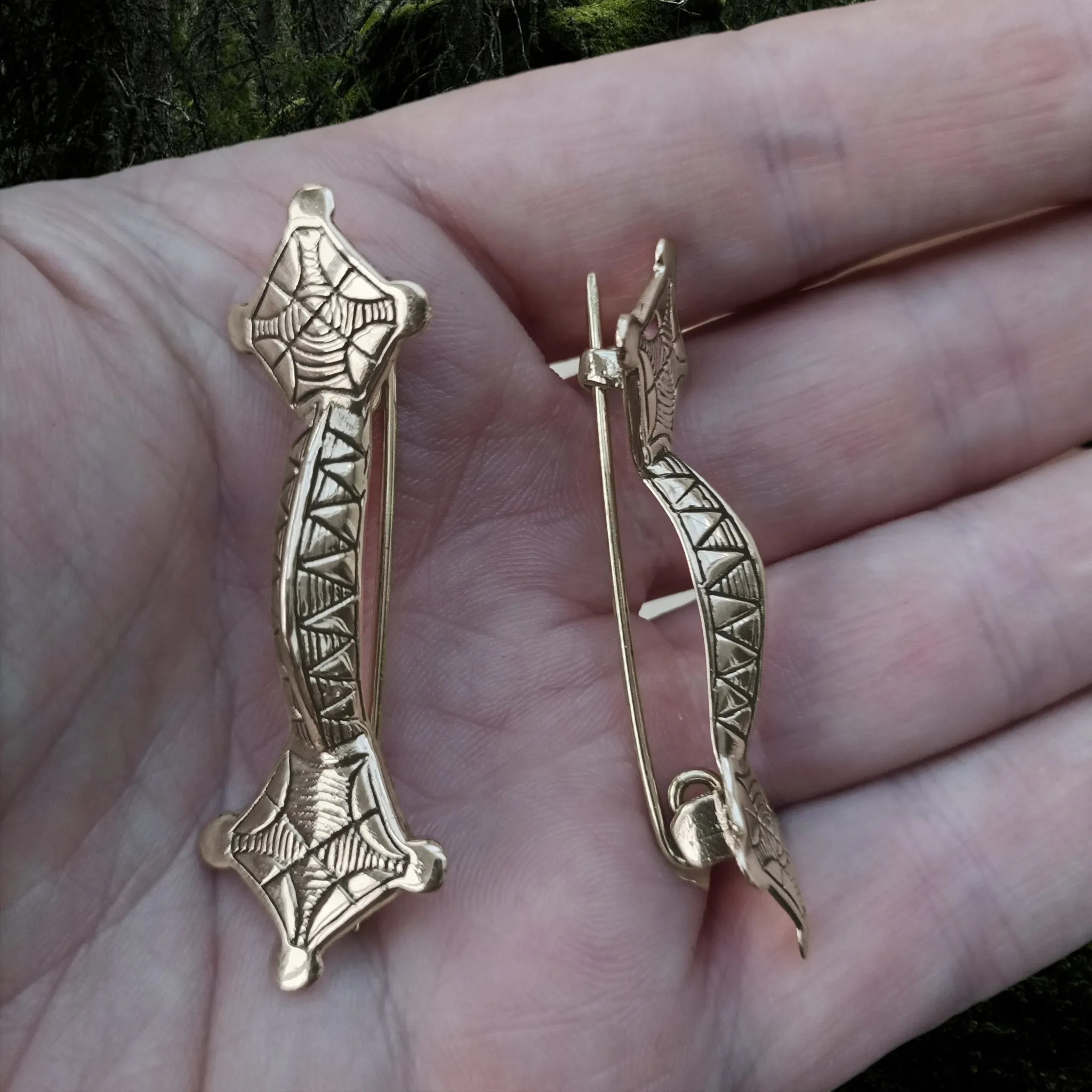 Bronze Viking Mirror Brooch