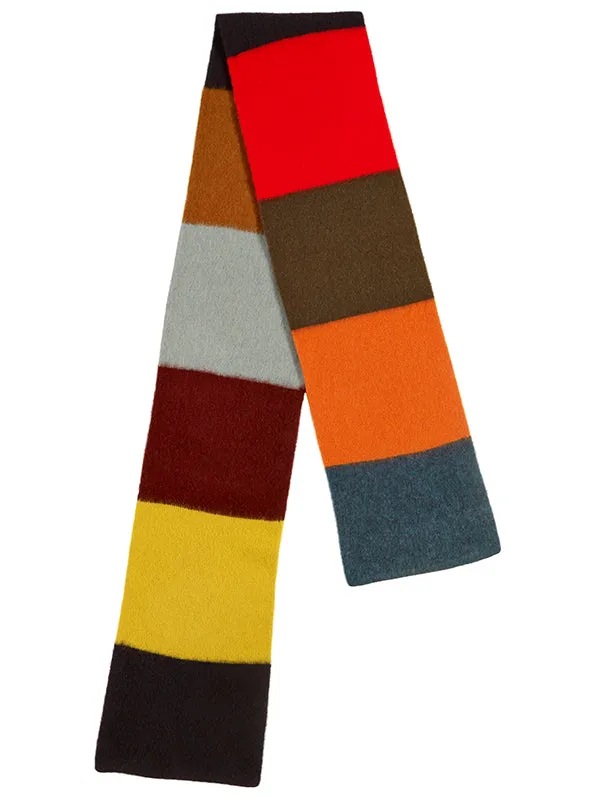 Brushed Colourblock Scarf Dark