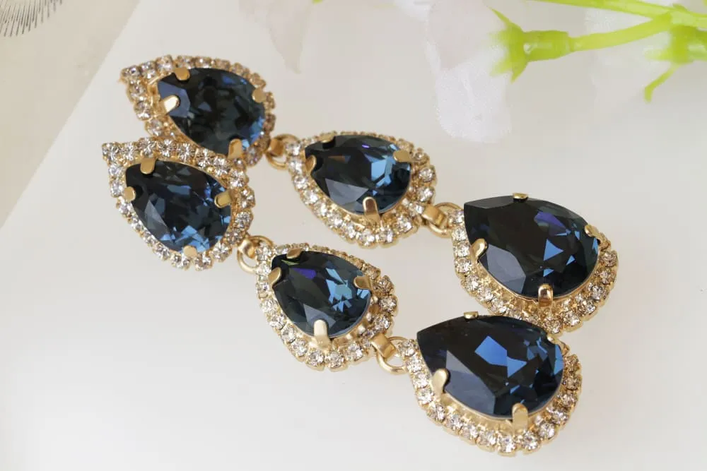 DARK BLUE EARRINGS