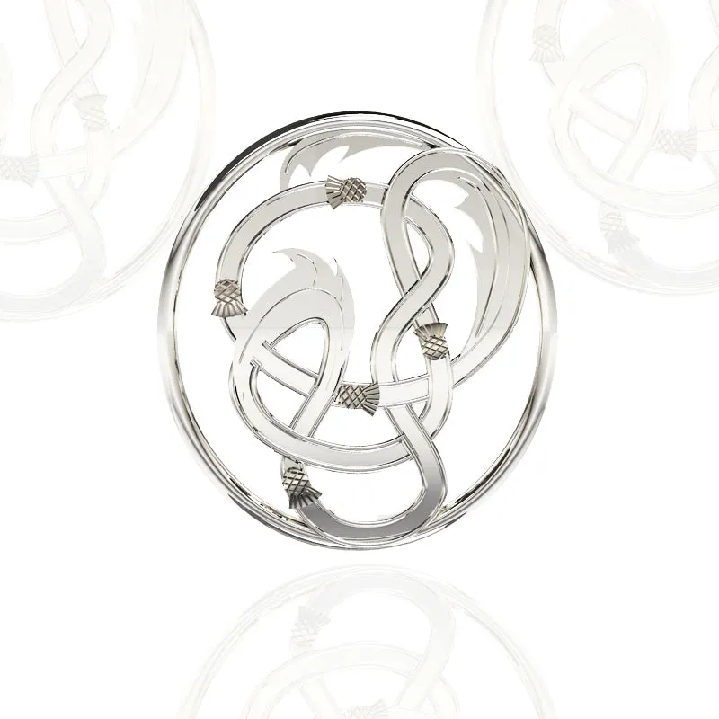 Edinburgh Flow Scottish Celtic Thistle Brooch