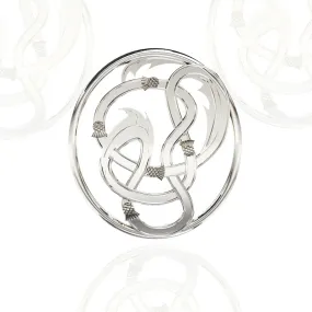Edinburgh Flow Scottish Celtic Thistle Brooch