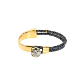 Gold and Grey Queen Stone Bracelet