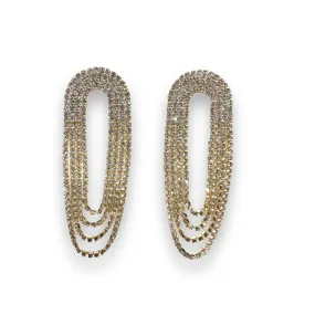Gold Draped Arch Statement Earrings