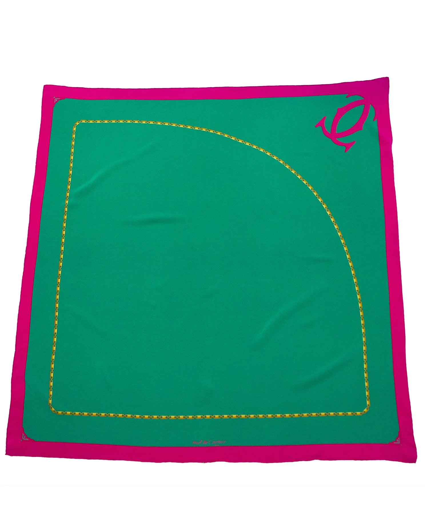 Green & Pink Silk Scarf