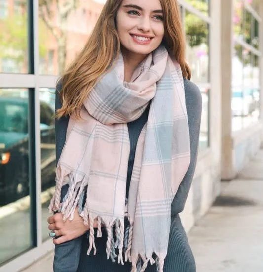 Leto Accessories - Comfortable Flannel Tassel Scarf