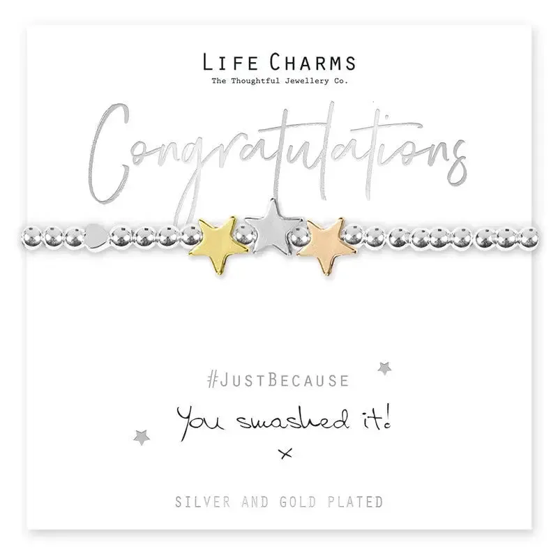 Life Charm You Smashed It Stars Bracelet
