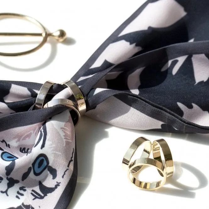 Minimalist Three Way Scarf Ring Buckle Tie