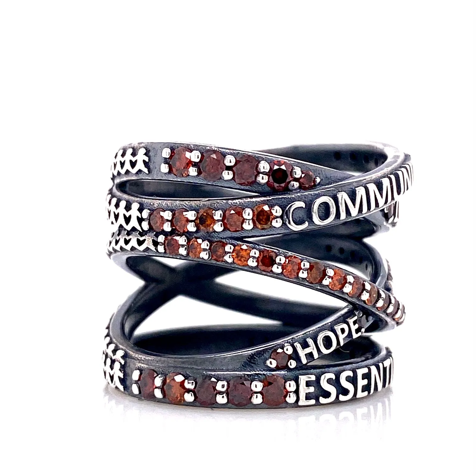 Not Non-Essential Ring with Red Diamonds