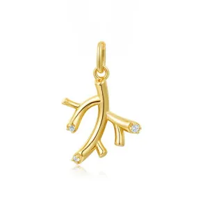 Ocean Coral Zircon Sterling Silver Pendant
