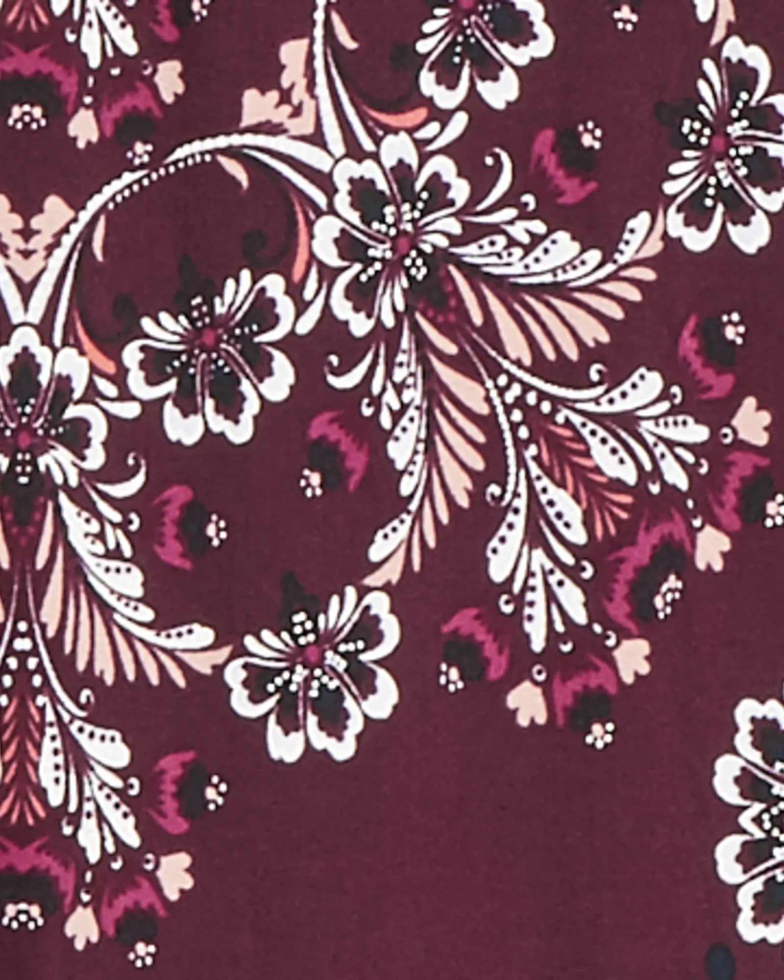 Polson Lattice Detail Dress | Burgundy / Tan