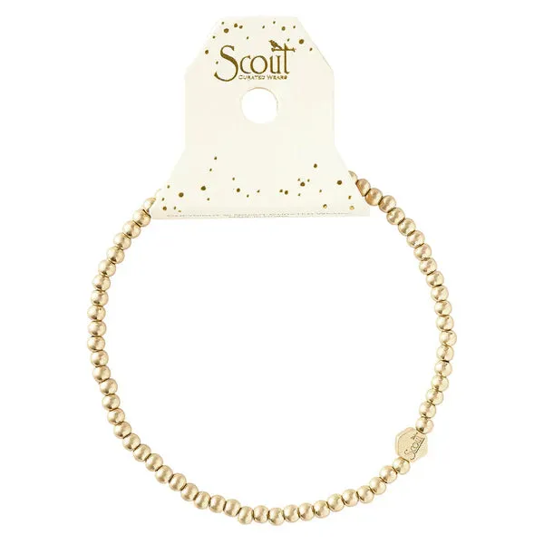 SCO Mini Metal Stacking Bracelet - Ball Beads Gold