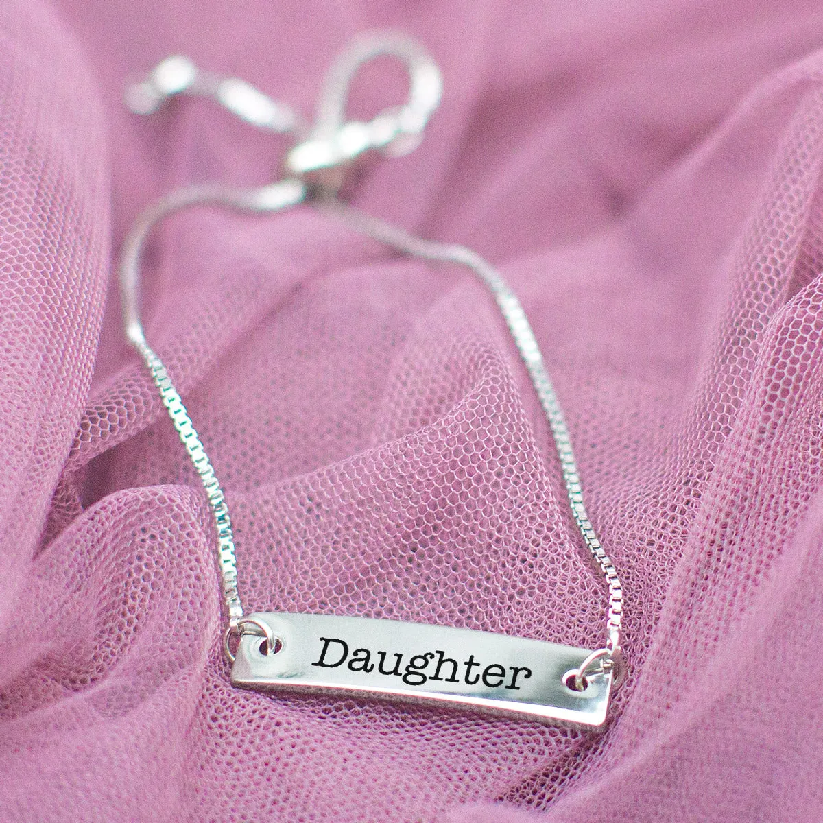 Silver Daughter Adjustable Bar Bracelet
