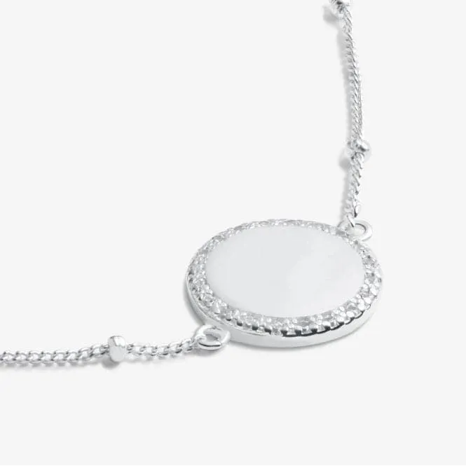 Sterling Silver 21St Birthday Disc Pave 16cm   3cm Bracelet JJS0010