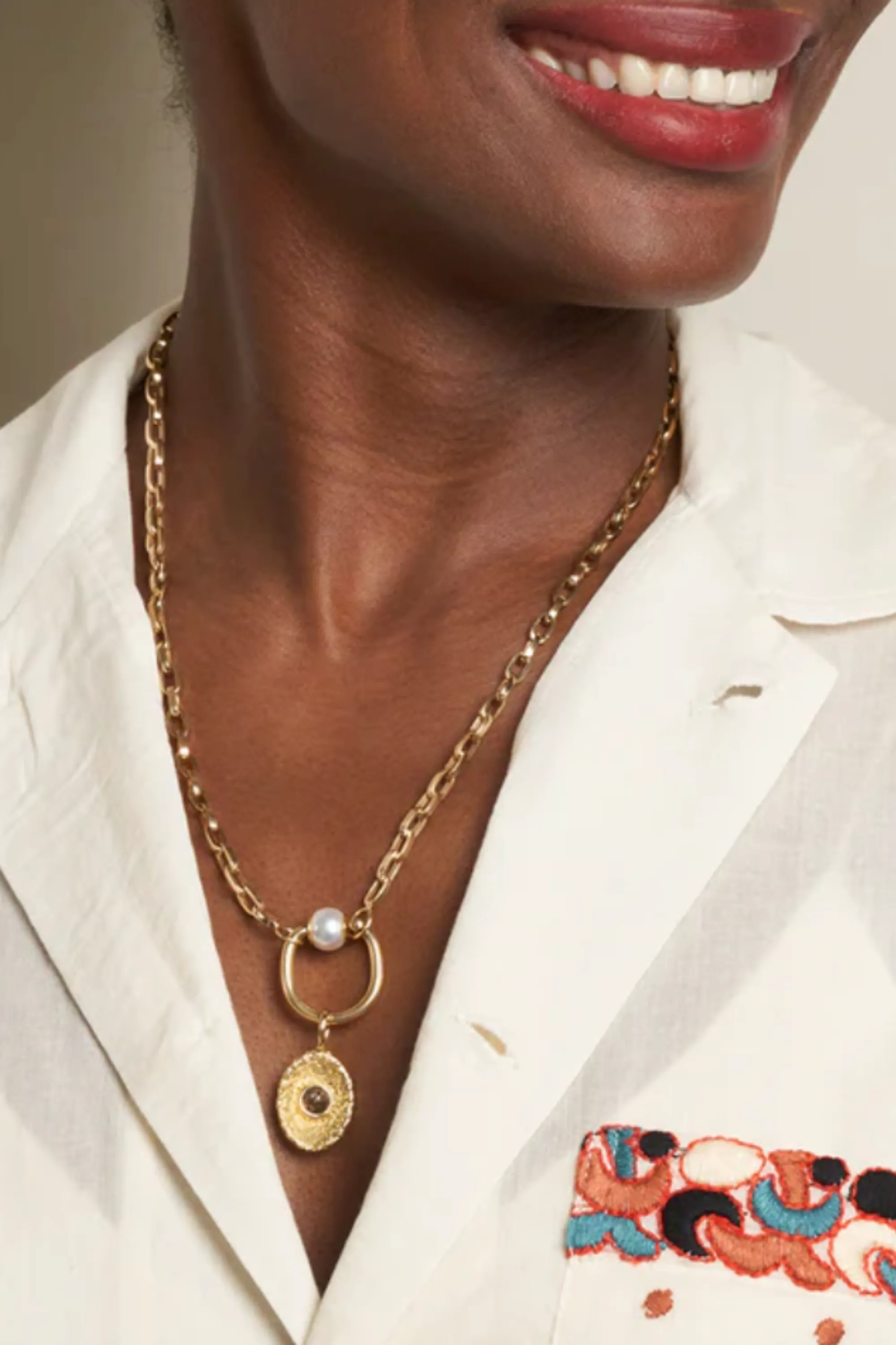 Trundle Lock Ring, Pearl